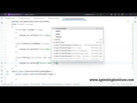 Core Java OOPS Part - 07 | Constructor in Java | Constructor Overloading