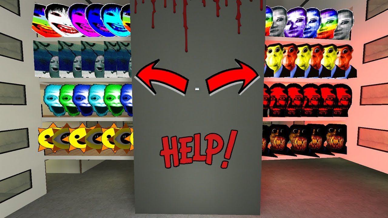 Selene Family, Obunga Nextbot, Lobotomy Nextbot & Angry Munci Chase Me in Liminal Spaces Gmod Horror