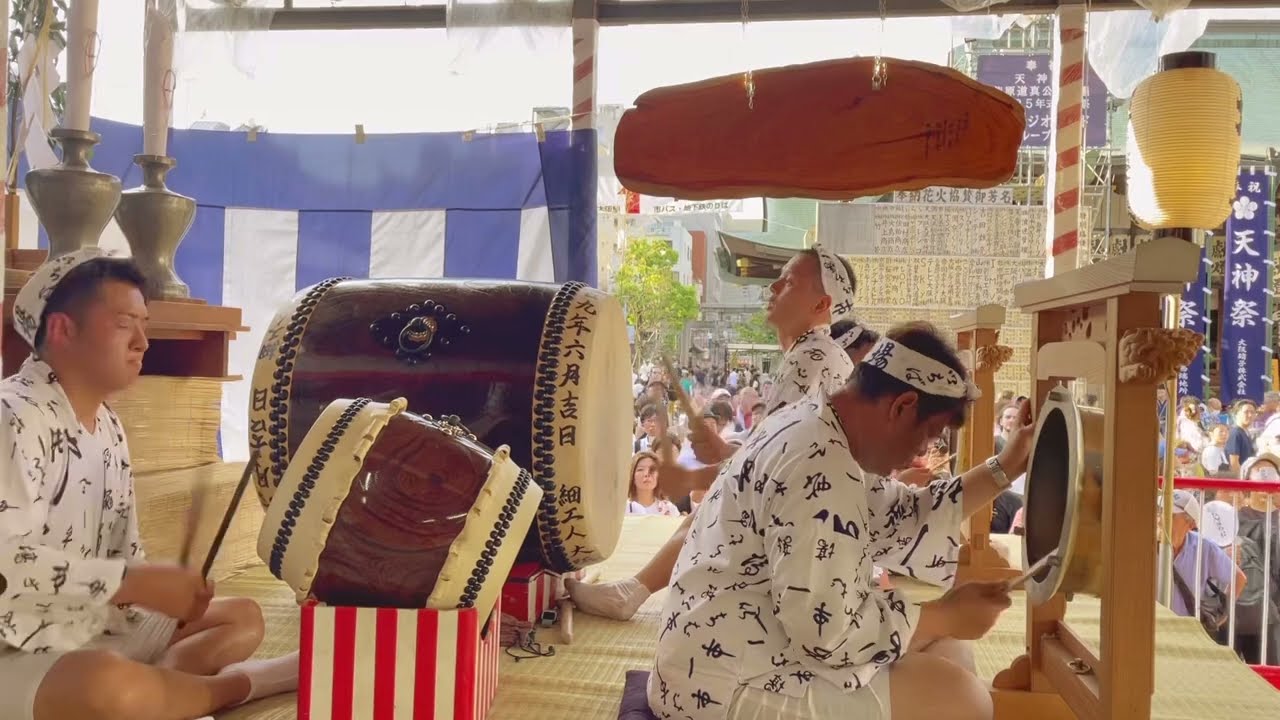 【 天神祭 天満市場 の 地車囃子 は通常運転でこれは やはりレベルが高い‼️ 】大阪天満宮