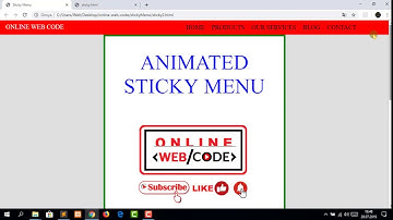 Sticky Menu - Sticky Navbar on Scroll Css3 and Jquery