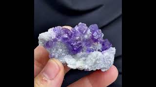 Video preview: Blue Fluorite with Quartz — Fujian, China · 6.4 cm | Natural Mineral Specimen