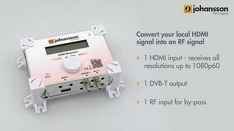 HDMI to DVB-T Modulator - Professional HDMI Modulator for 24/7 usage - Johansson (REF. 8203)