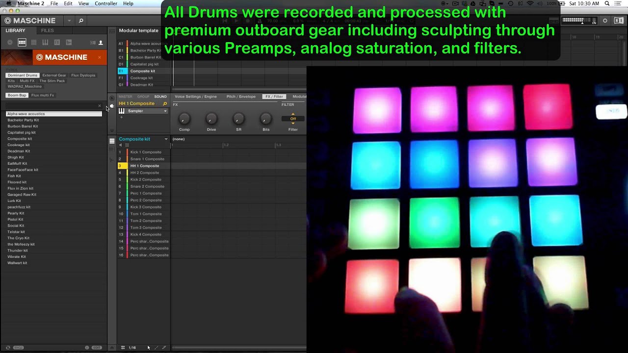 Dominant Drums Short Demo for Maschine YouTube