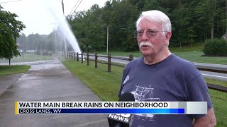 Cross Lanes neighborhood wakes up to water main break