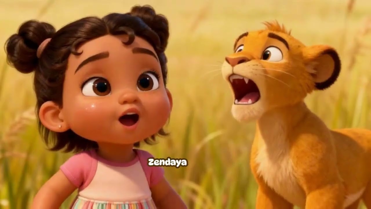 Simba, Mufasa, Nala, Timon & Pumbaa In The Bad Lands With Baby Zendaya. For Toddlers, Kids.