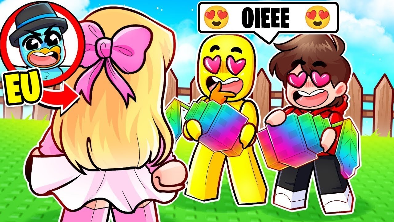 Fingi Ser Uma MENINA para TROLLAR Meus AMIGOS no Grow a Garden...