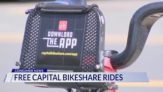 Free Capital bikeshare rides across DMV