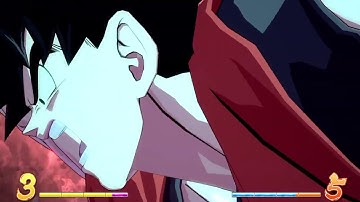 DBFZ Base Goku new ki blast loop into the super spirit bomb bomb 121 hits (no assist no DHC)