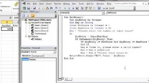 Excel 2010 VBA Tutorial 7: Validating User Input