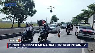 Download Lagu Diduga Sopir Mengantuk, Minibus Ringsek Usai Tabrak Truk Kontainer  #SeputariNewsPagi 23/11 MP3