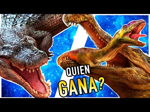 🐊 DEINOSUCHUS VS SARCOSUCHUS | Combate De Cocodrilos PREHISTORICOS - [Pelea reptiles GIGANTES]