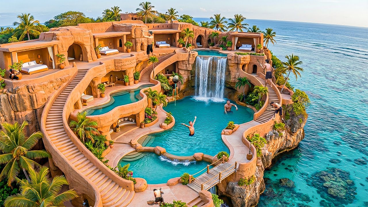 Cliff Pool Backyard 200 Days Building Coastal Cliffside House & Multi-Level Pools on a ...