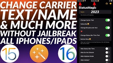 Change carrier name/text iOS 16 without Jailbreak|Customize iPhone Status Bar No Jailbreak iOS 16/15