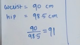 Waist Hip Ratio Formula