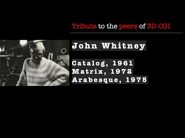 John Whitney, Catalog 1961, Matrix 1972, Arabesque 1975 - YouTube