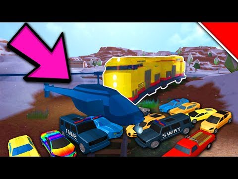 100 Cars Vs Jailbreak Train New Jailbreak Update Biggest Update In Roblox Jailbreak - roblox train vs car