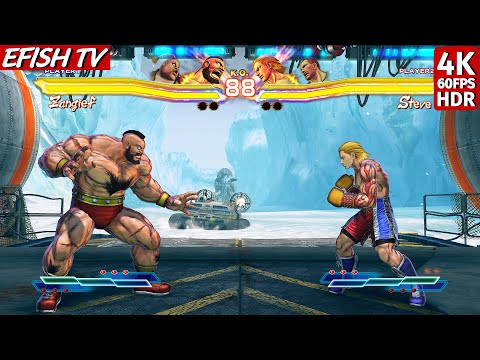 Zangief & Rufus vs Steve & Cole (Hardest AI) - Street Fighter X Tekken