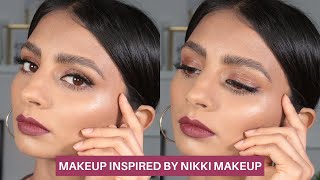 MAKEUP TUTORIAL INSPIRED BY NIKKI MAKEUP | SOAP BROWS | FLUFFY BROWS |CHARLOTTE TILBURY |JANOO PATEL