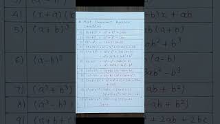 mathematics algebraic Identities #class10maths #maths #mathematics