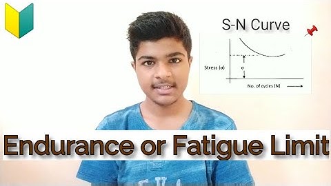 Endurance or Fatigue Limit | Typical S-N Curve for Steel | Elements of Machine Design | ME Diploma
