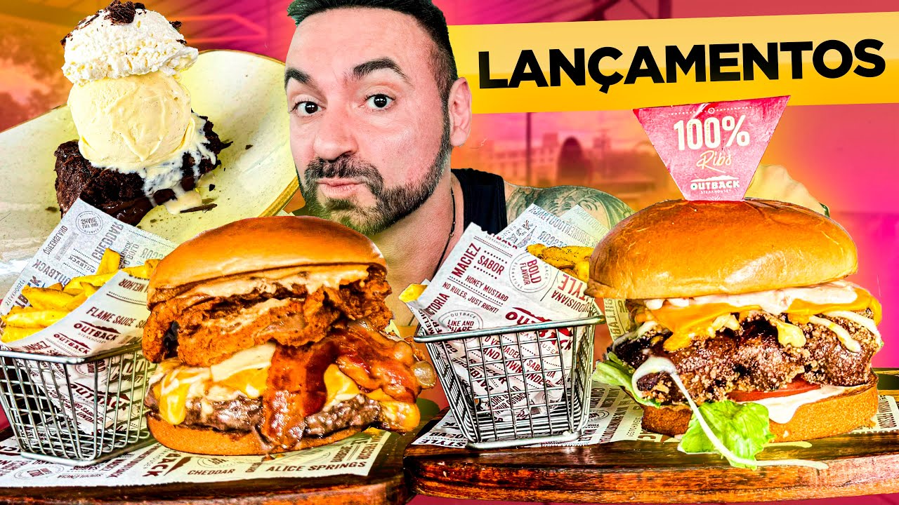 Hambúrguer de PICANHA e COSTELA EMPANADA + Thunder NUTELLA | OUTBACK