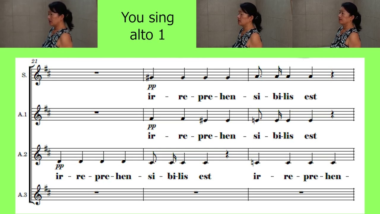 Locus iste [ Anton Bruckner] (arr.for female voices) karaoke for alto1 ロクス イステ　アルト1さん用　カラオケ