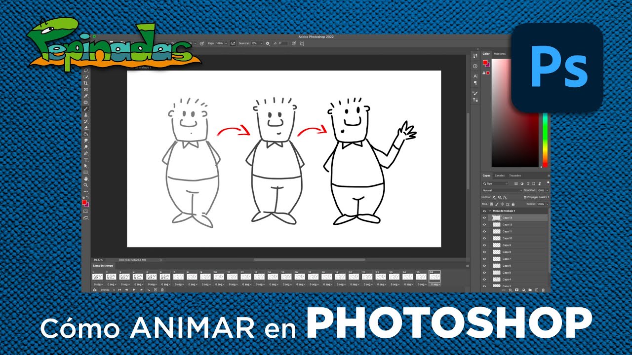 Como ANIMAR en PHOTOSHOP 🎥 - Tutorial Animación - YouTube