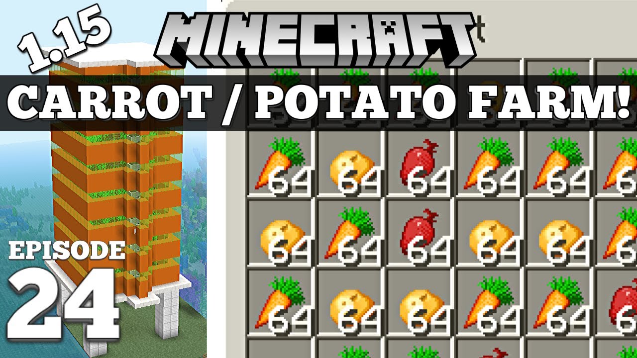 Minecraft Carrot & Potato Farm - Auto, AFK! #24 - YouTube