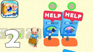 Laundry Rush Idle Game - Part 2 Laundry Rush Manager Shop - Gameplay Walkthrough(iOS, Android)