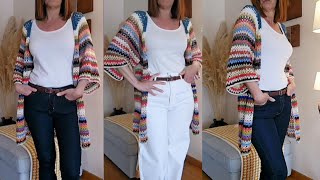 How to #knit a crochet Jacket / Kimono.