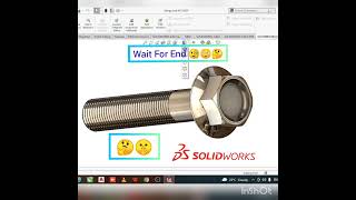 Flange Bolt Design In Solidworks | #solidworks | #autocad | #shorts | #Shorts
