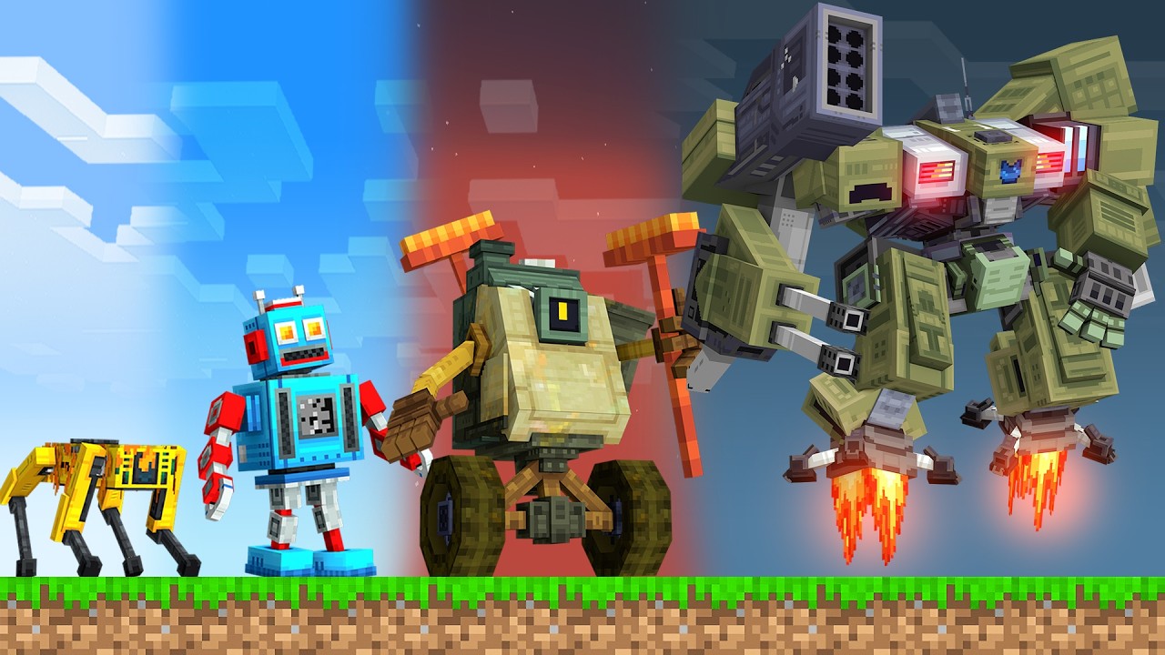 Upgrading a Robot Into a GOD in Minecraft