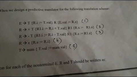 Top Down Evaluation of L Attributed Definition