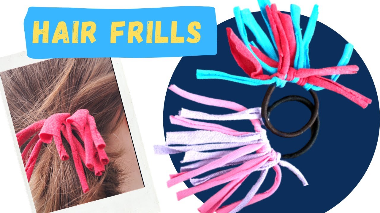 EASY FRILLY HAIR TIES from UPCYCLED t-shirts| Kids Craft | OCC Shoebox