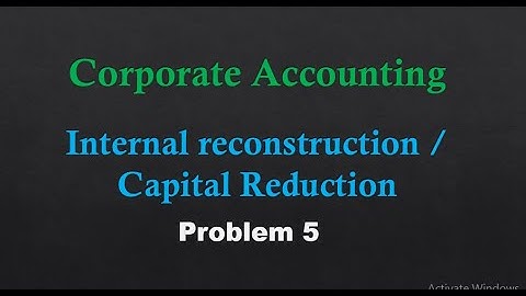 Corporate Accounting | Internal Reconstruction | Problem | MGU