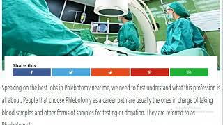 The Best Phlebotomy Jobs Near Me