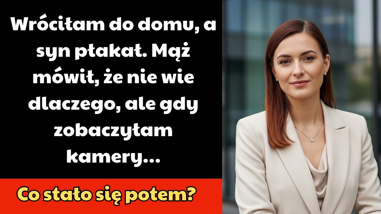 Wróciłam do domu, a syn płakał. Mąż mówił, że nie wie dlaczego, ale gdy zobaczyłam kamery…