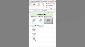 Excel Use of Vstack #excel #exceltips #exceltricks #shorts #shortvideo #trending