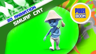 Smurf Cat Green Screen 3D Animation PixelBoom #smurfcat #smurfcatmeme