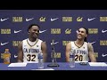 Cal Men's Basketball: Jaylon Tyson & Jalen Celestine Postgame Press Conference vs. Oregon