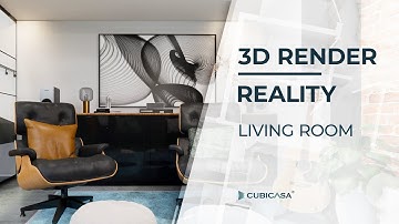 Living Room Area - (3D Render vs Reality)