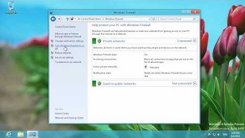Windows 8 Disable Firewall