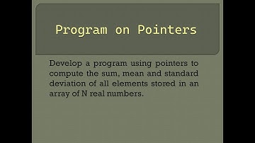 Program on Pointers