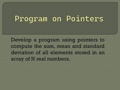 Program on Pointers