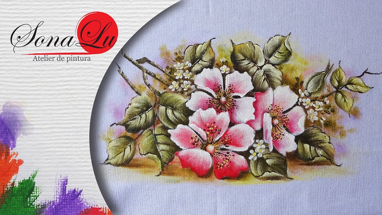 Aula 113 - Rosas Silvestres em Pano de Prato