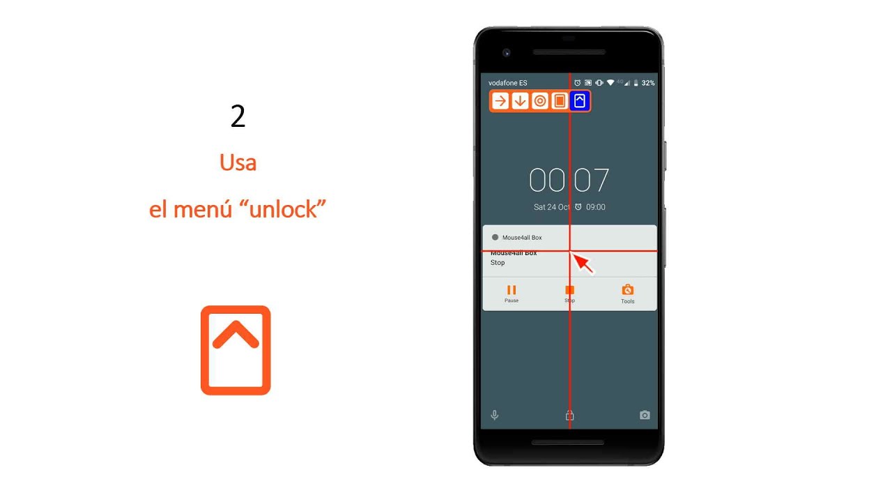 Desbloqueo de la pantalla de Android con Mouse4all