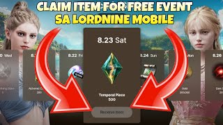 Claim Ingame Items For Free Event -LorDNine Infinite Class Mobile Guide