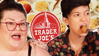 Kristin And Jen Try Every Trader Joe's Frozen Breakfast | Kitchen & Jorn