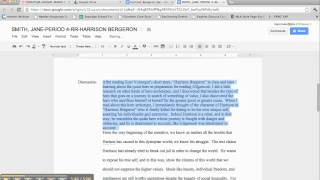 READER RESPONSE VIDEOS:  CONTINUED MODELING OF THE WRITING PROCESS FOR THE DISCUSSION (PART 10)
