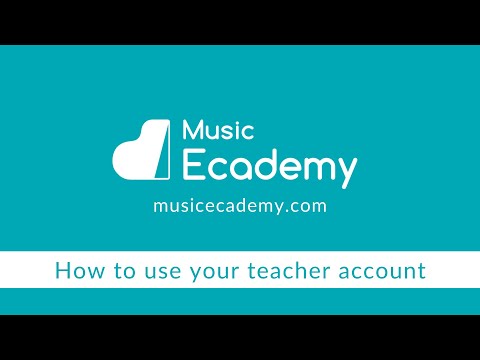 Music Ecademy Teacher Account Demo Video